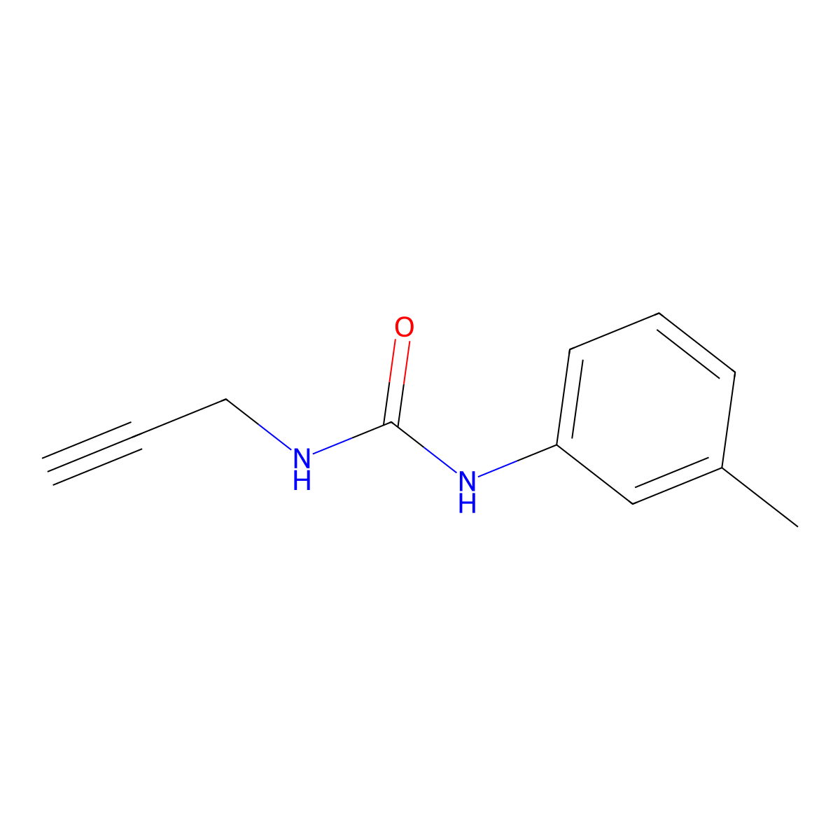 1-(3-Methylphenyl)-3-(prop-2-yn-1-yl)urea molecular structure, CAS 69921-41-1