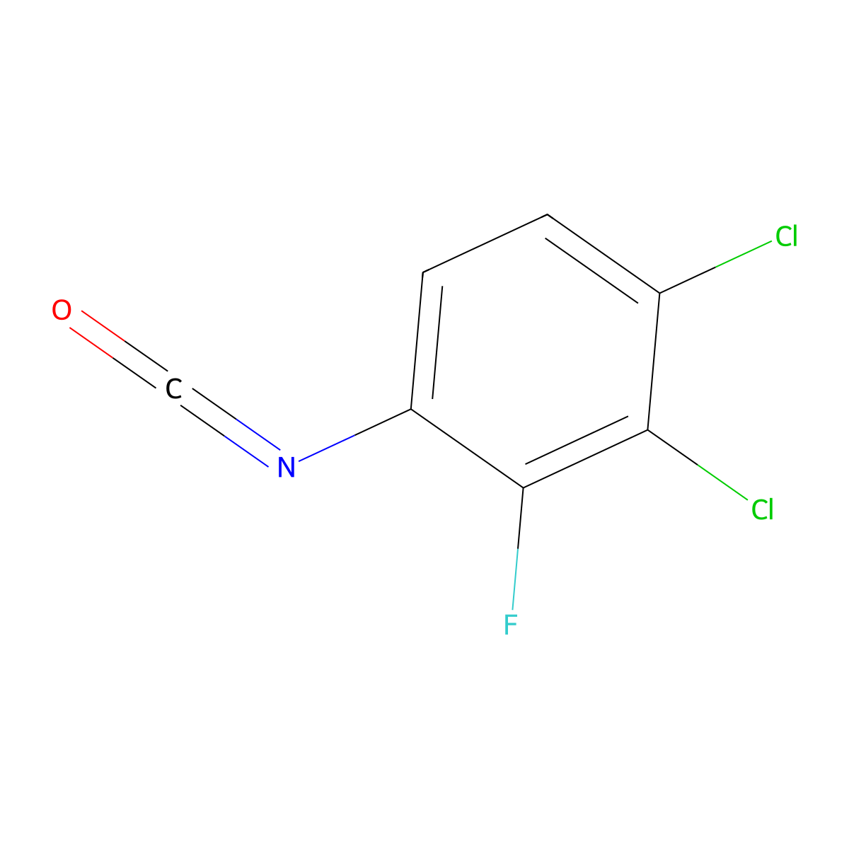 1,2-Dichloro-3-fluoro-4-isocyanatobenzene molecular structure, CAS 69922-32-3