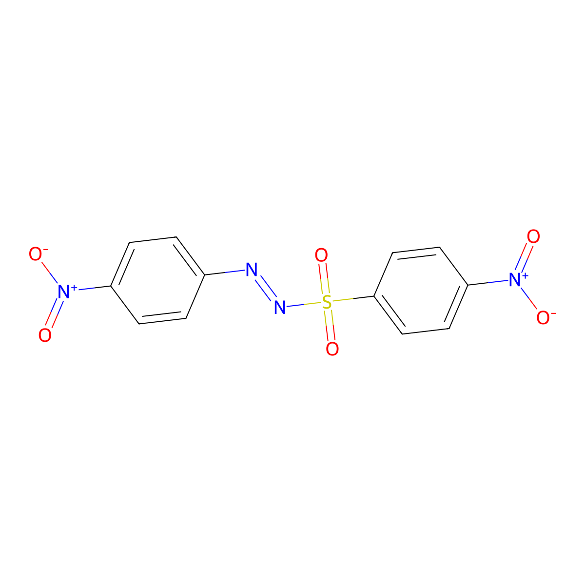 (4-Nitro-benzenesulfonyl)-(4-nitro-phenyl)-diazene molecular structure, CAS 69924-82-9