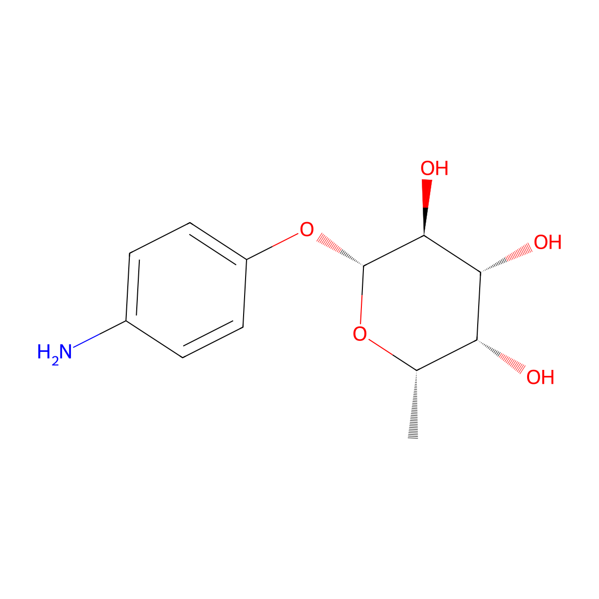 4-Aminophenyl b-L-fucopyranoside molecular structure, CAS 69936-58-9