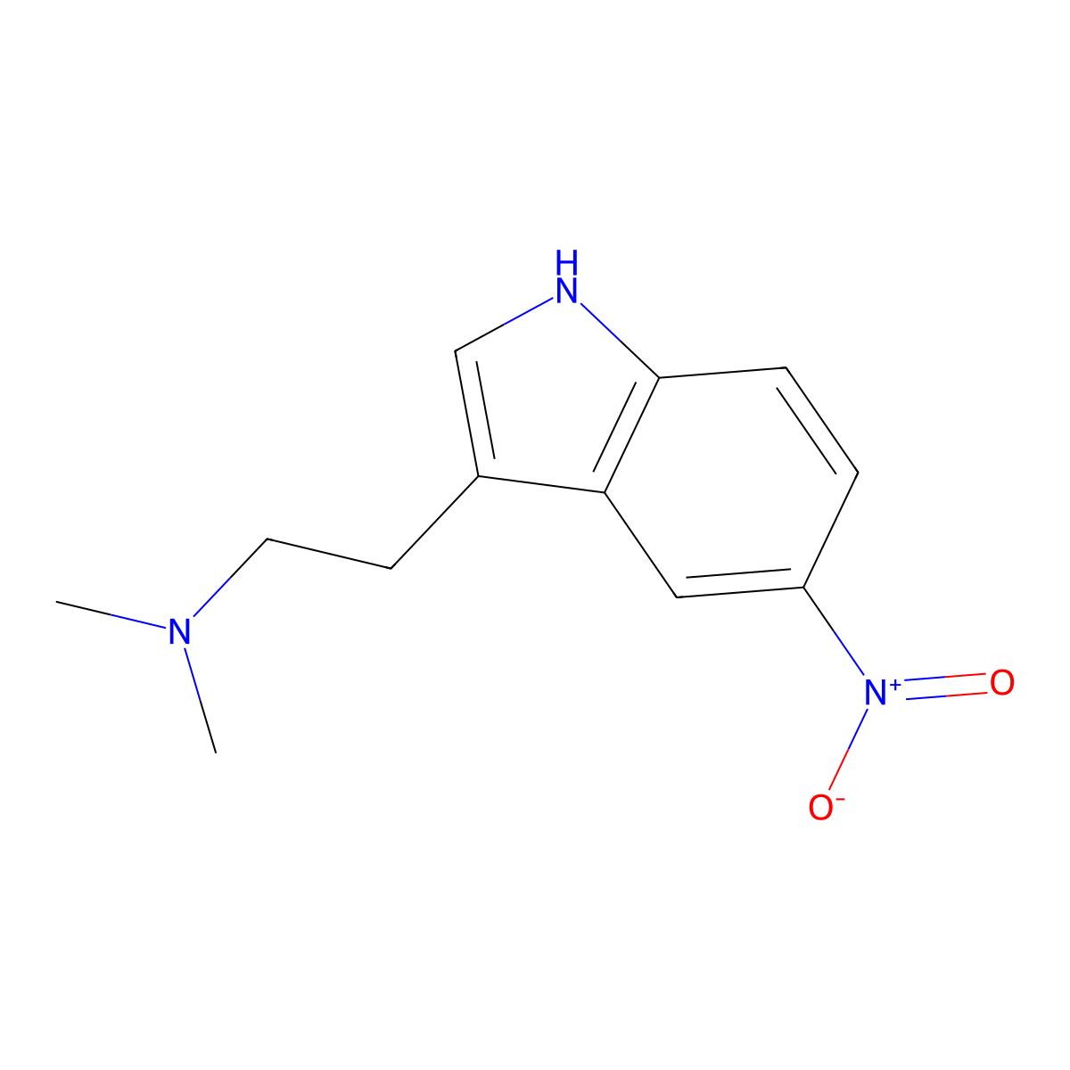 3-(2-Dimethylaminoethyl)-5-nitroindole molecular structure, CAS 69937-13-9