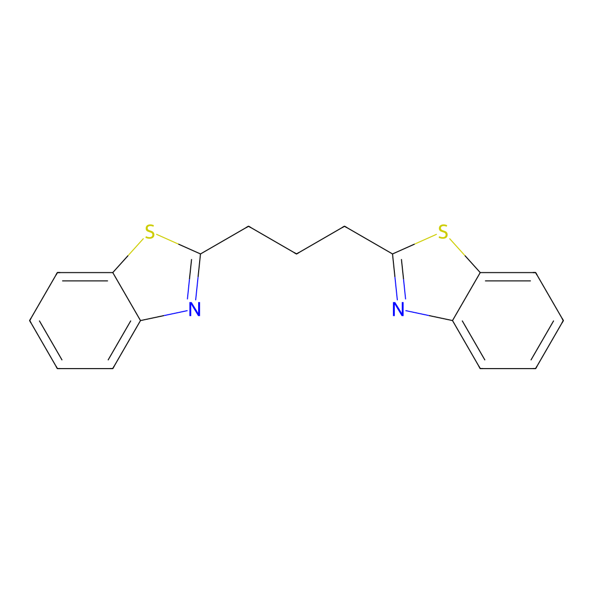 Benzothiazole, 2,2'-(1,3-propanediyl)bis- molecular structure, CAS 69938-52-9