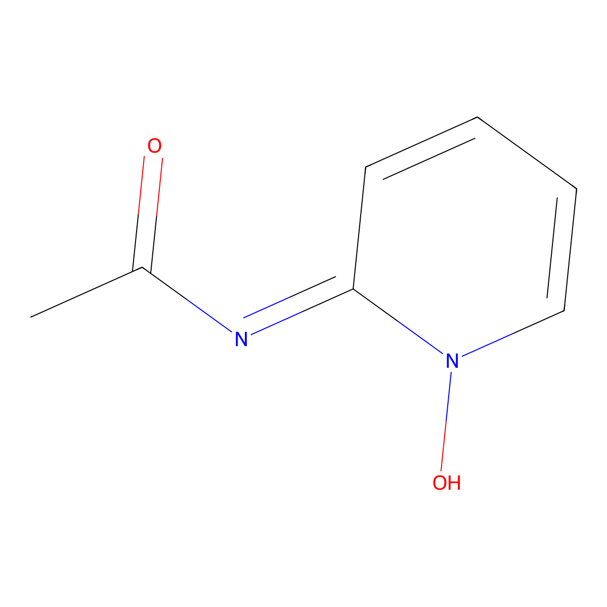 N-(1-hydroxypyridin-2-ylidene)acetamide molecular structure, CAS 6994-14-5