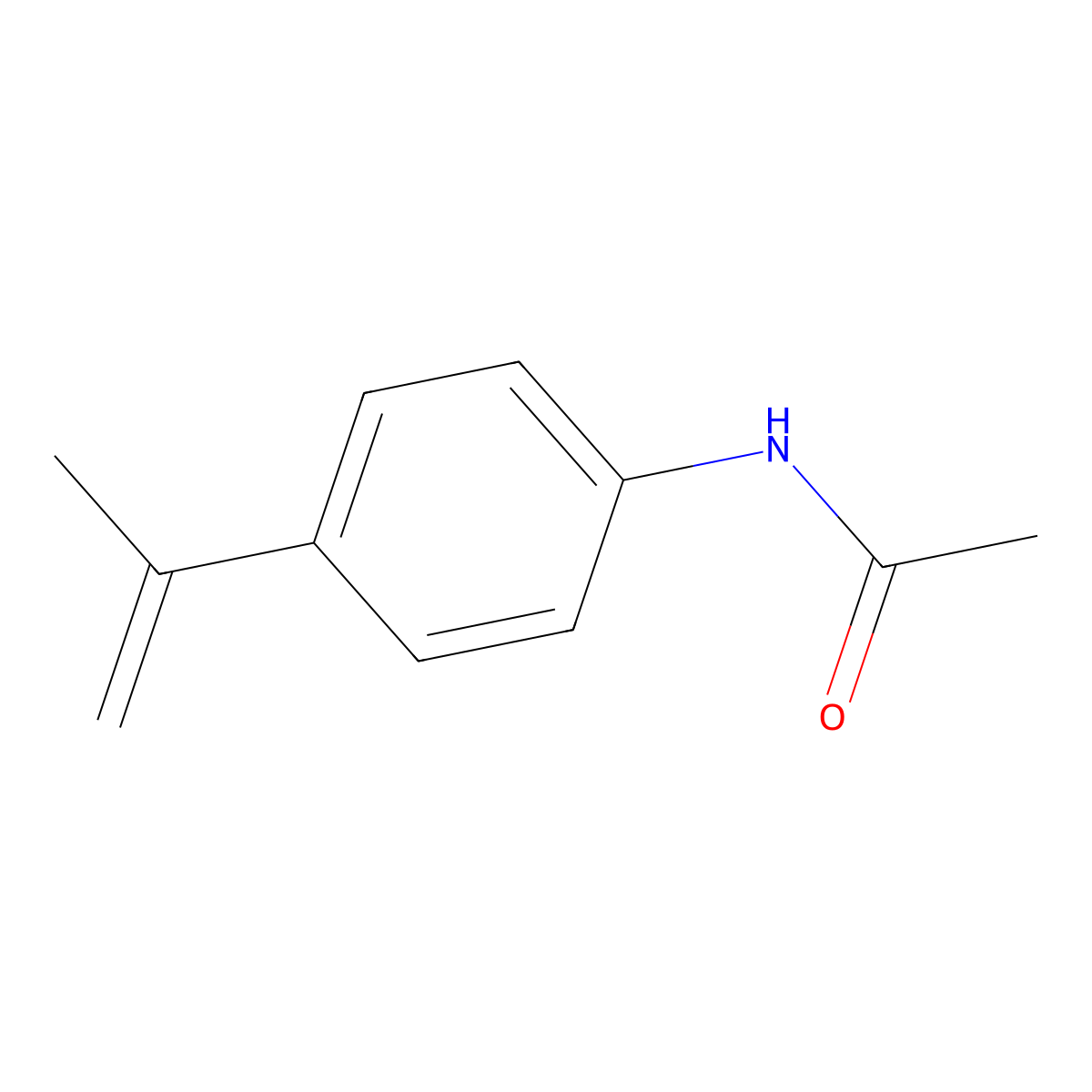 N-(4-(Prop-1-en-2-yl)phenyl)acetamide molecular structure, CAS 69940-75-6