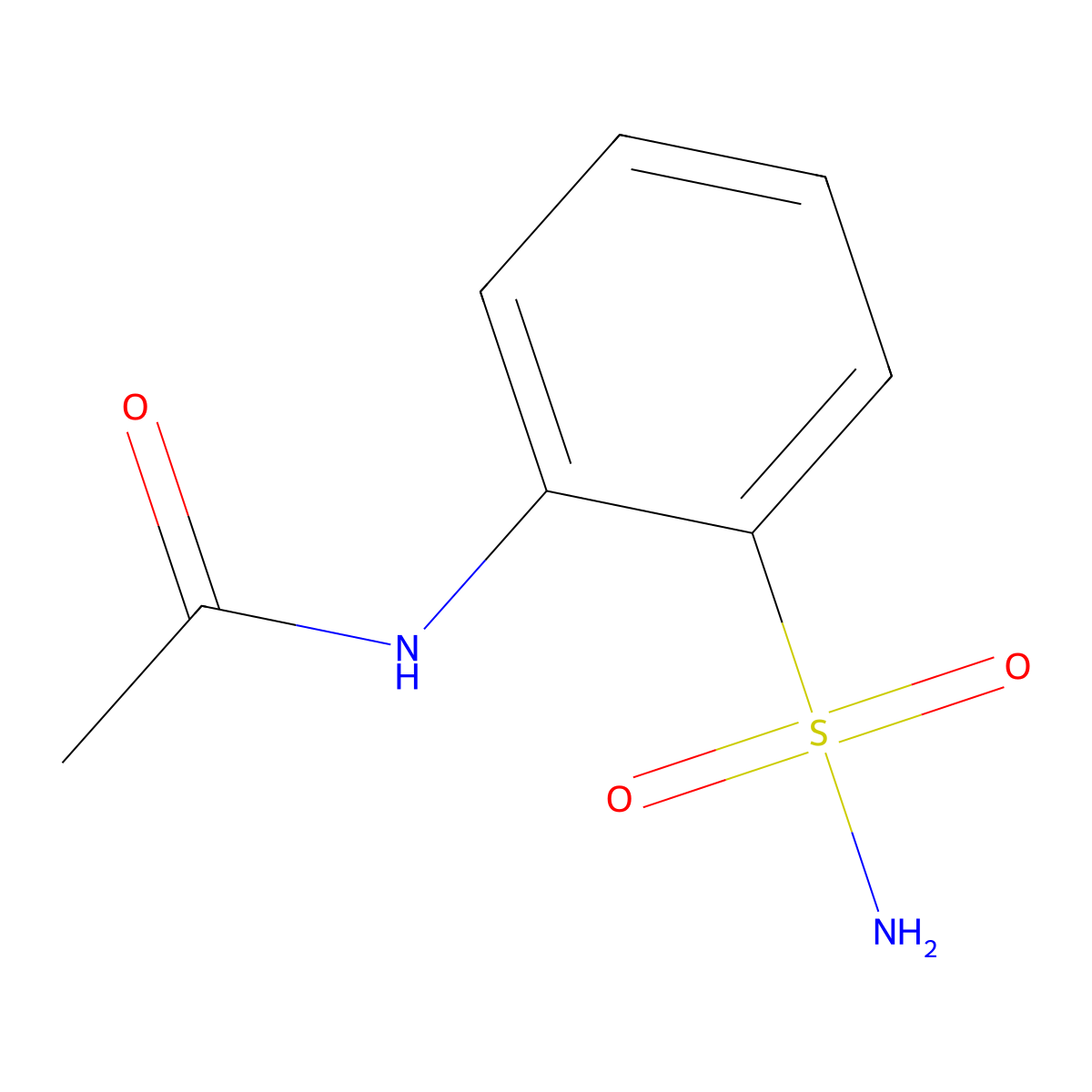 N-(2-Sulfamoylphenyl)acetamide molecular structure, CAS 69943-39-1