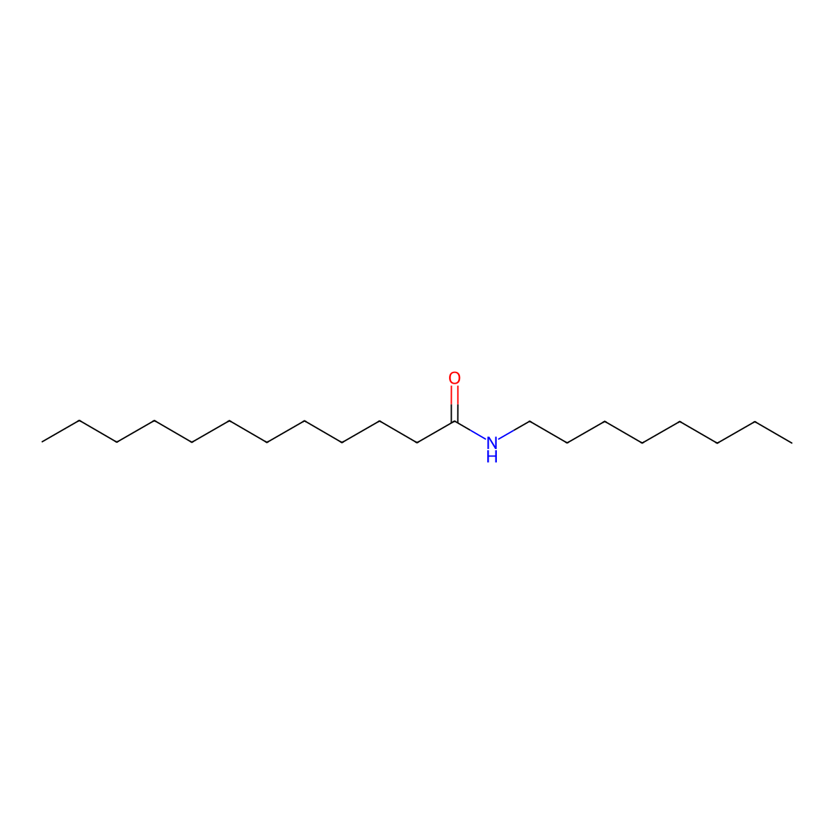 Dodecanamide, N-octyl- molecular structure, CAS 69943-69-7