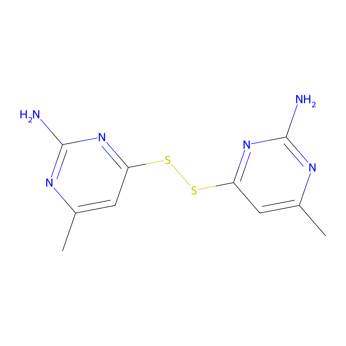 4,4'-Bis(2-amino-6-methylpyrimidyl) Disulfide molecular structure, CAS 69945-13-7