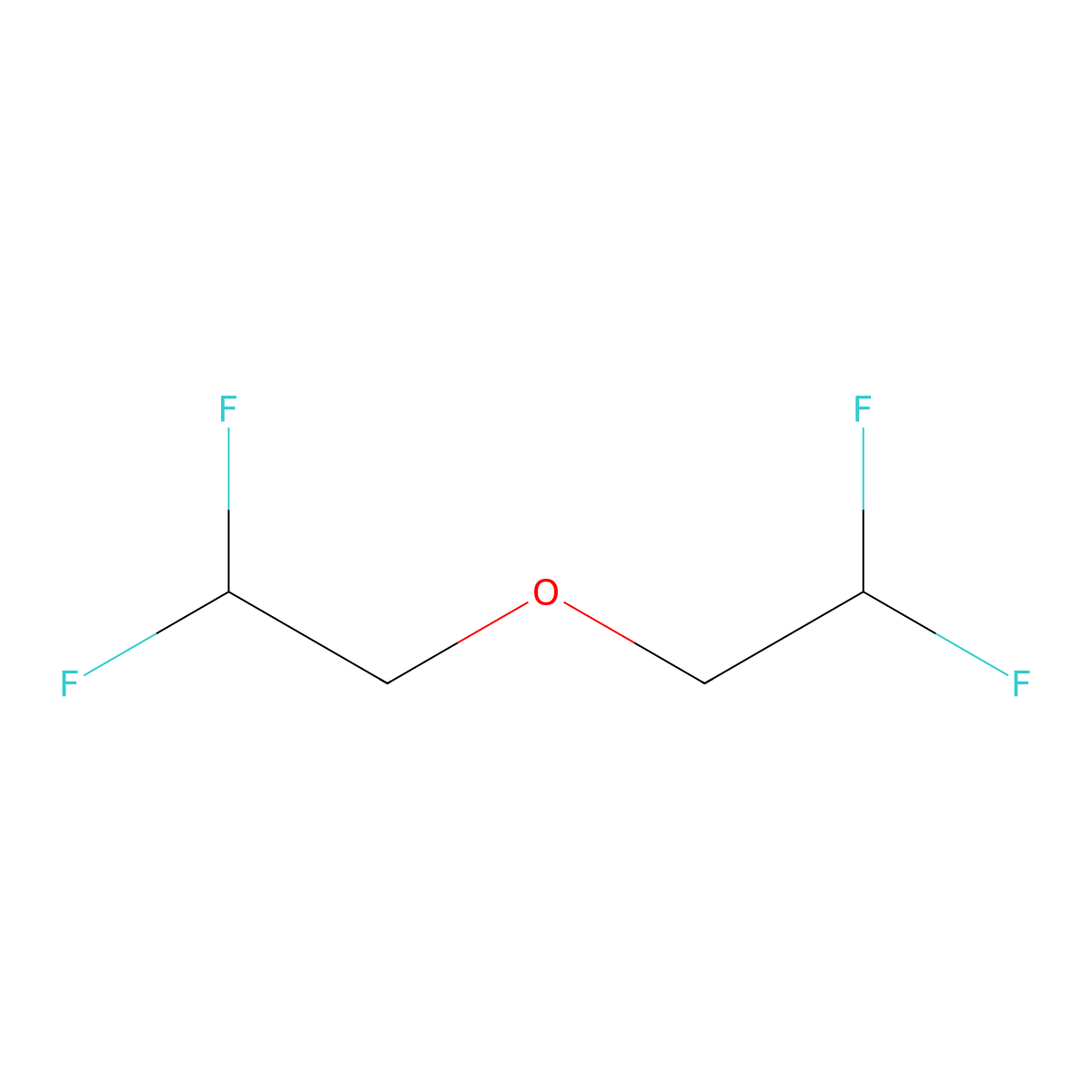 Bis(2,2-difluoroethyl)ether molecular structure, CAS 69948-35-2