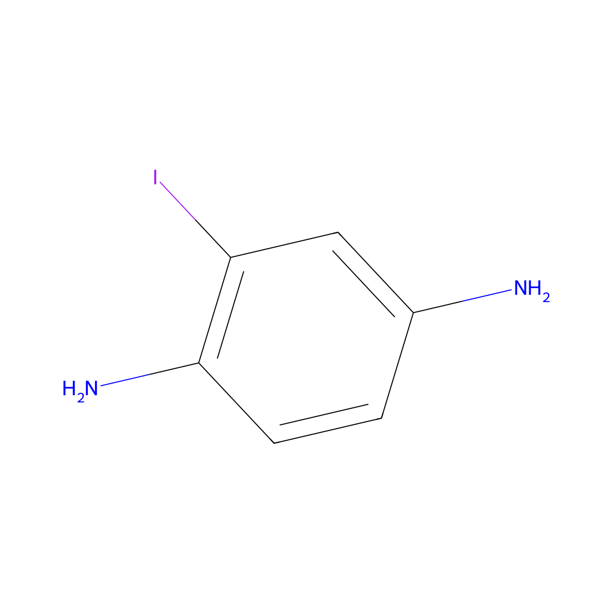 2-Iodo-1,4-benzenediamine molecular structure, CAS 69951-01-5