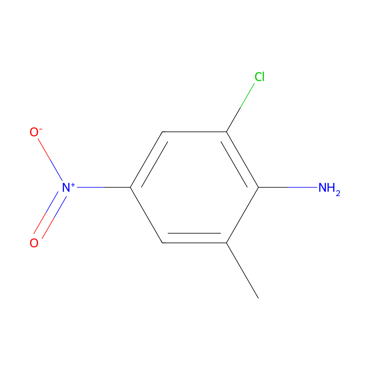 2-Chloro-6-methyl-4-nitroaniline molecular structure, CAS 69951-02-6