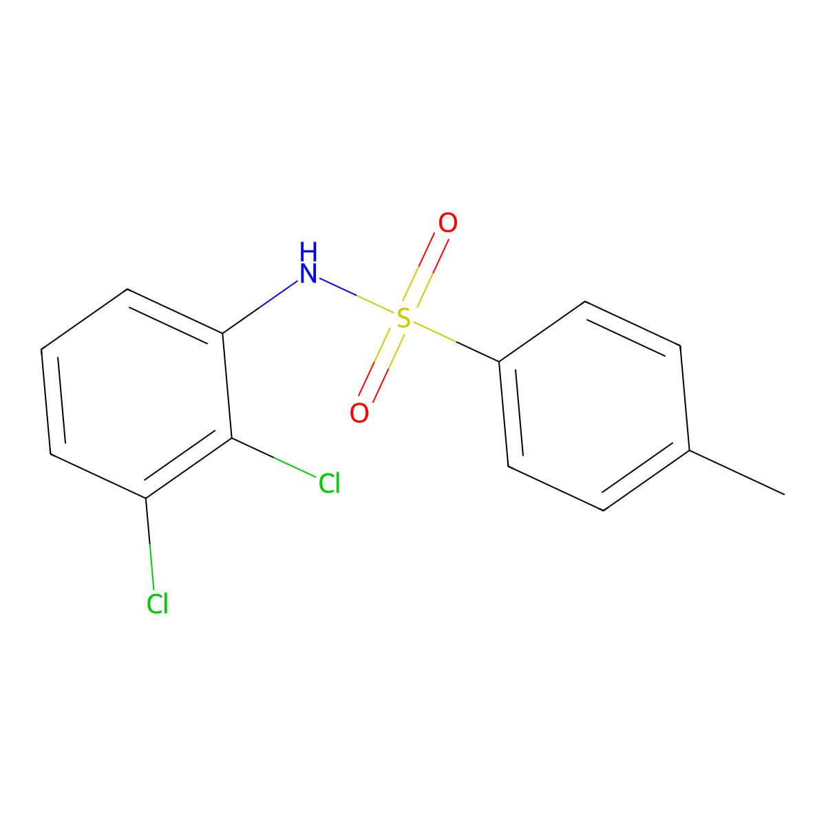 N-(2,3-dichlorophenyl)-4-methylbenzenesulfonamide molecular structure, CAS 69951-04-8