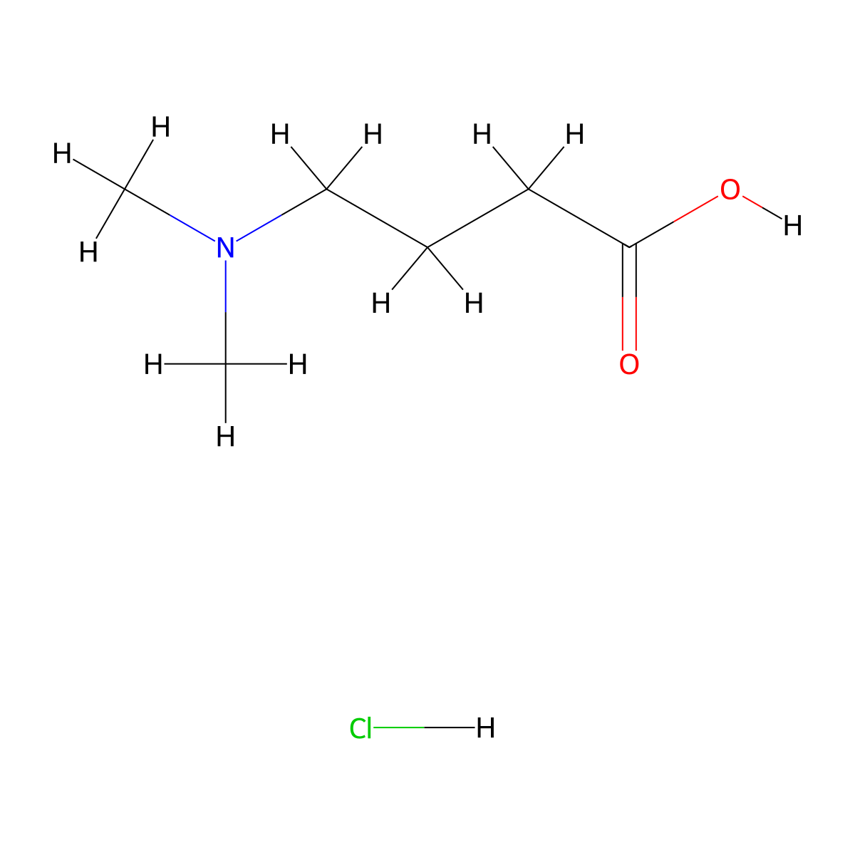 4-(Dimethylamino)butyric acid hydrochloride molecular structure, CAS 69954-66-1