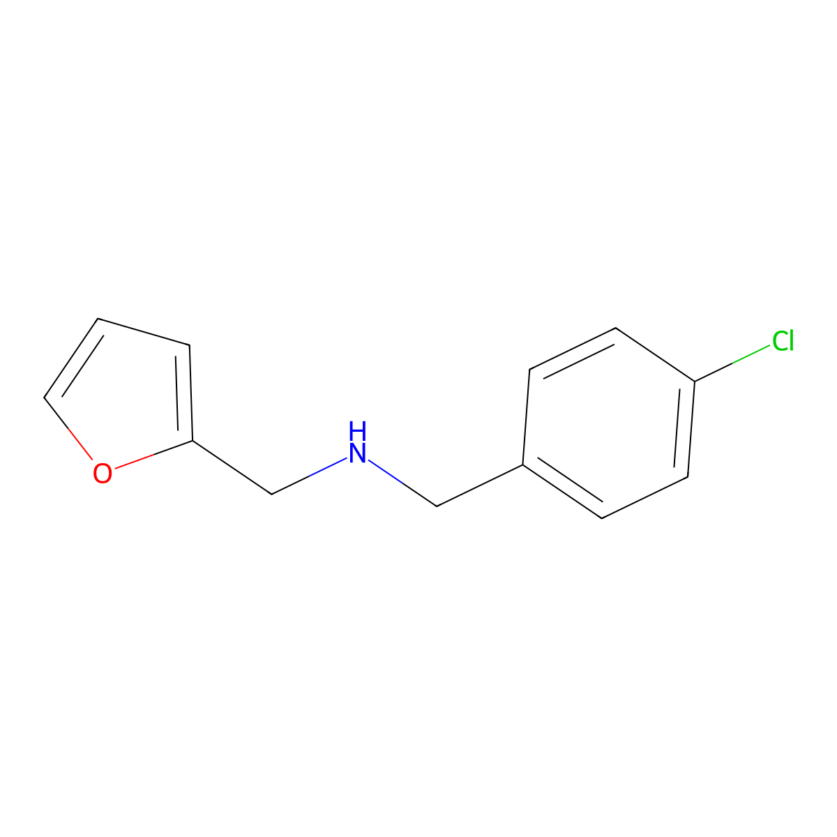 N-(4-Chlorobenzyl)-1-(furan-2-yl)methanamine molecular structure, CAS 69957-79-5