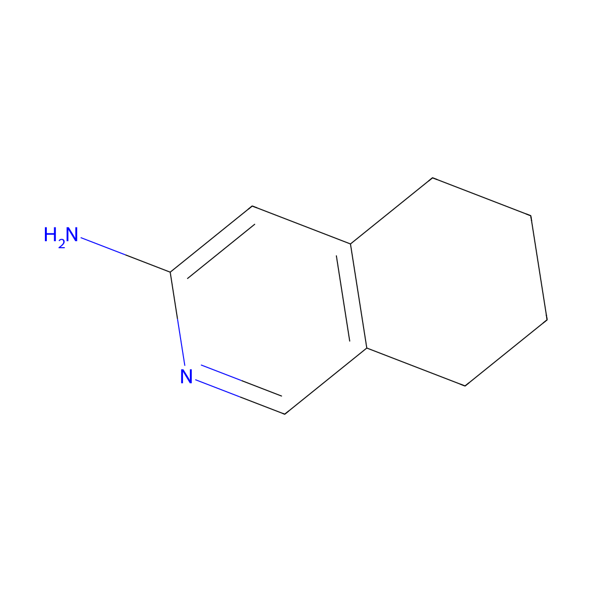 5,6,7,8-Tetrahydroisoquinolin-3-amine molecular structure, CAS 69958-52-7