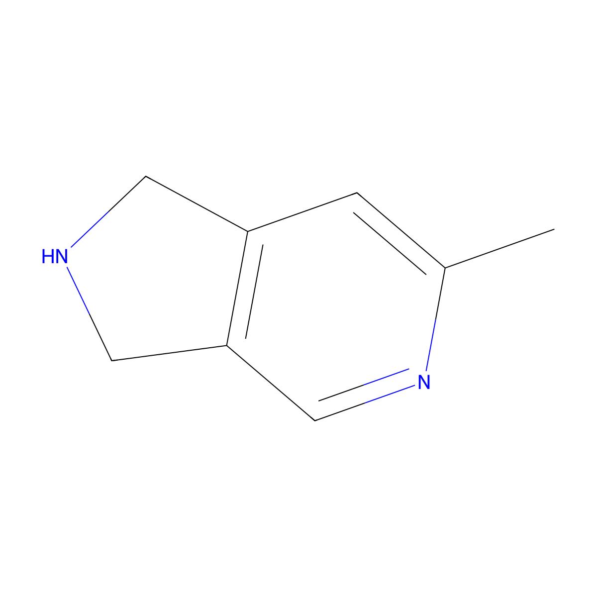 6-Methyl-2,3-dihydro-1H-pyrrolo[3,4-c]pyridine molecular structure, CAS 69958-53-8