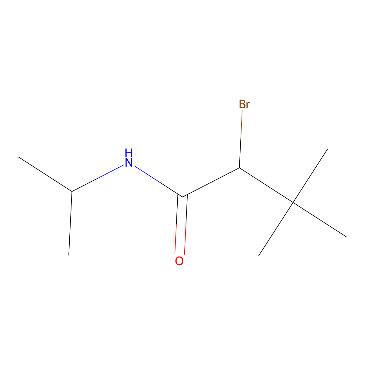 N1-Isopropyl-2-bromo-3,3-dimethylbutanamide molecular structure, CAS 69959-83-7