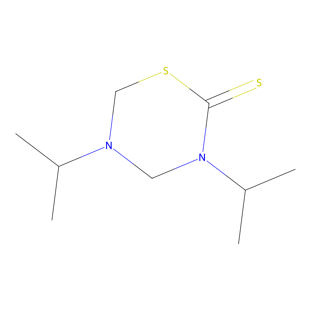 3,5-Diisopropyl-1,3,5-thiadiazinane-2-thione molecular structure, CAS 6996-10-7