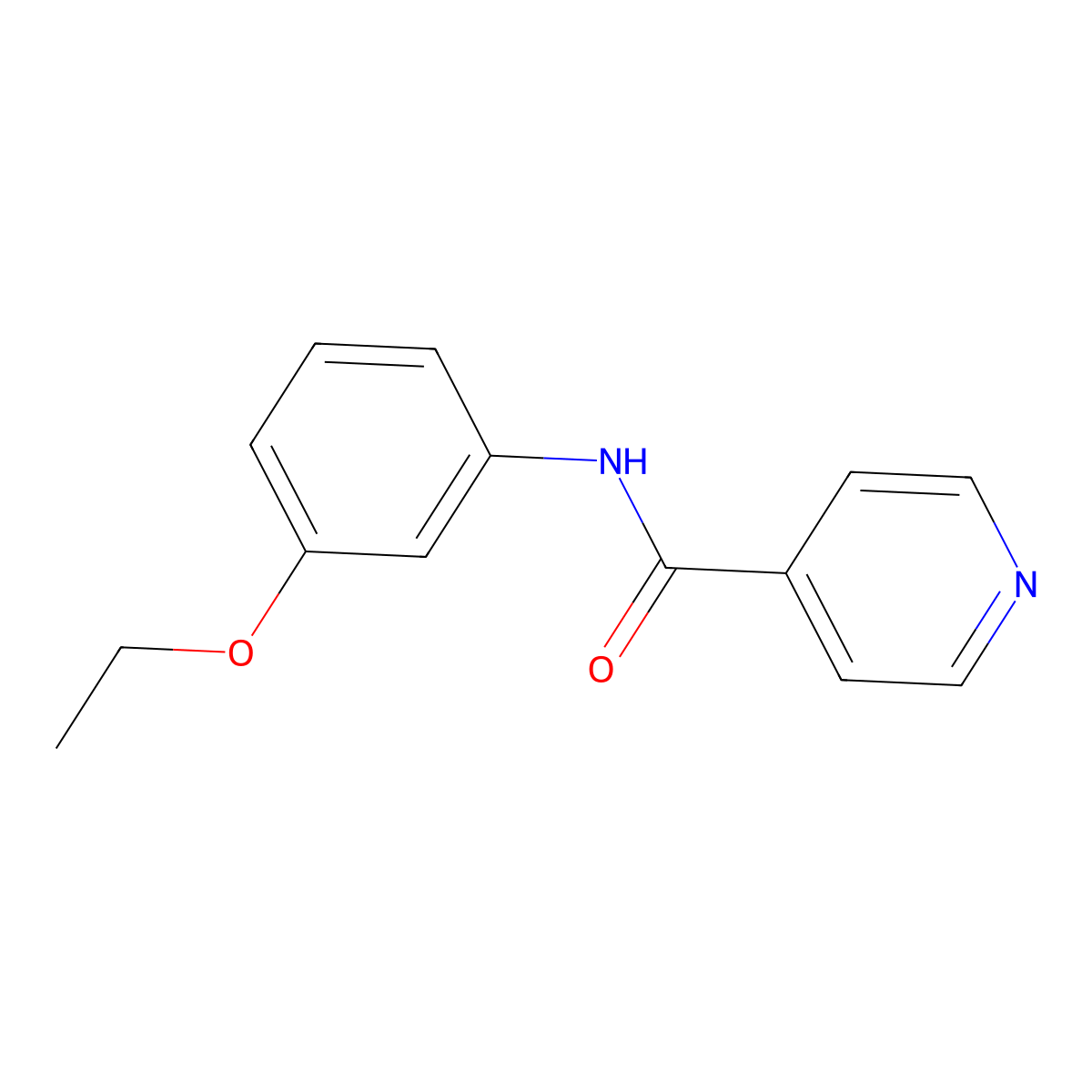 N-(3-ethoxyphenyl)isonicotinamide molecular structure, CAS 6996-44-7