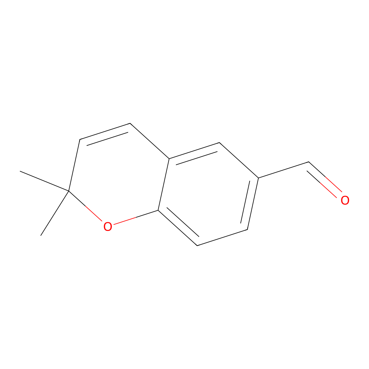 2,2-dimethyl-2H-chromene-6-carbaldehyde molecular structure, CAS 69964-40-5