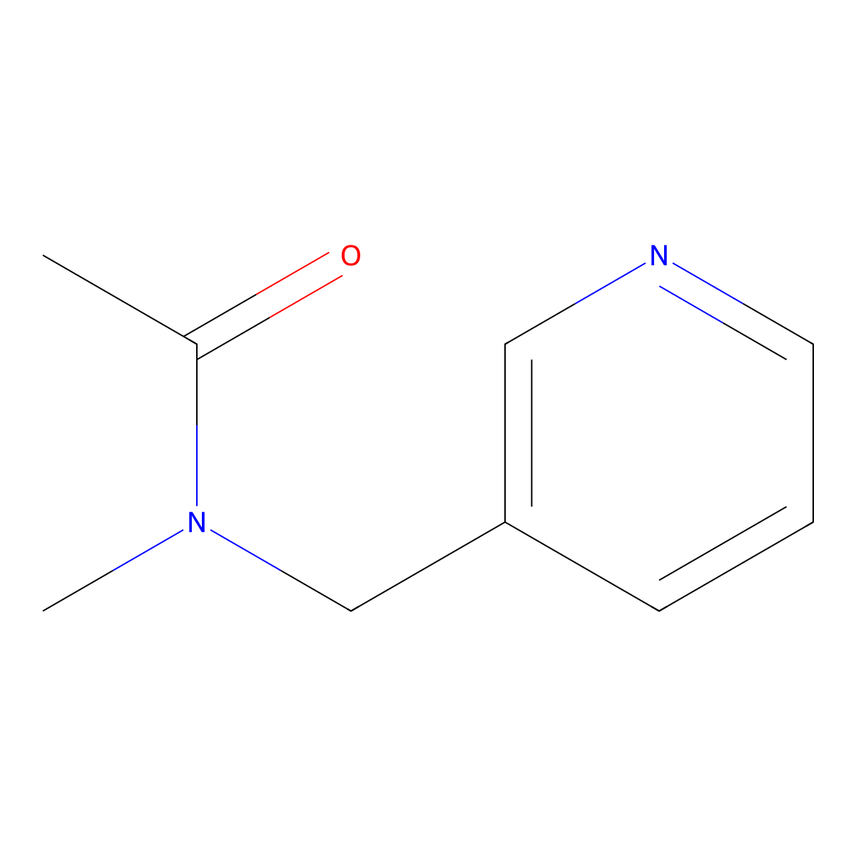 N-methyl-N-(pyridin-3-ylmethyl)acetamide molecular structure, CAS 69966-50-3