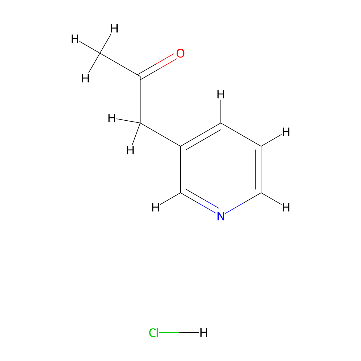 1-Pyridin-3-Ylacetone Hydrochloride molecular structure, CAS 69966-56-9