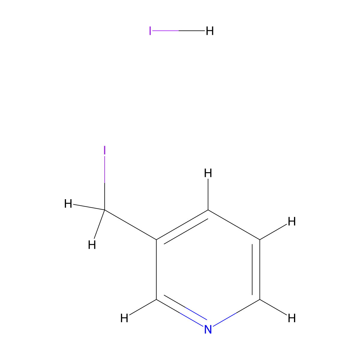 3-(Iodomethyl)pyridine hydriodide molecular structure, CAS 69966-59-2