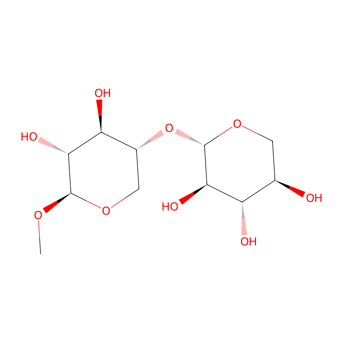 Methyl beta-xylobioside molecular structure, CAS 69973-32-6