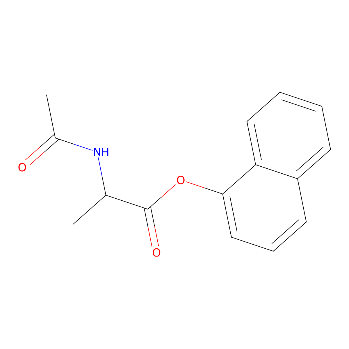 N-Acetylalanine alpha-naphthyl ester molecular structure, CAS 69975-68-4