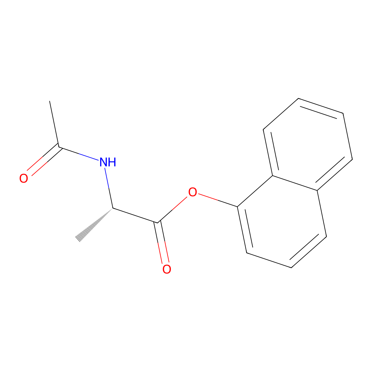 N-Acetylalanine alpha-naphthyl ester molecular structure, CAS 69975-68-4