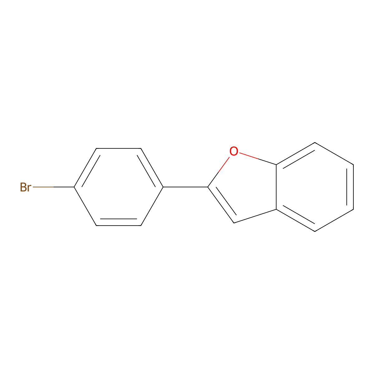 2-(4-Bromophenyl)benzofuran molecular structure, CAS 69976-39-2