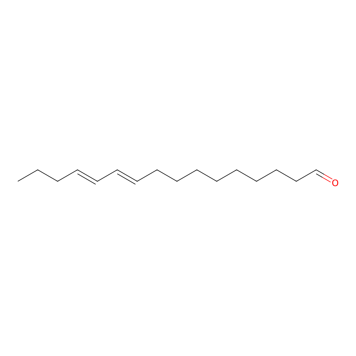 10,12-Hexadecadienal molecular structure, CAS 69977-24-8