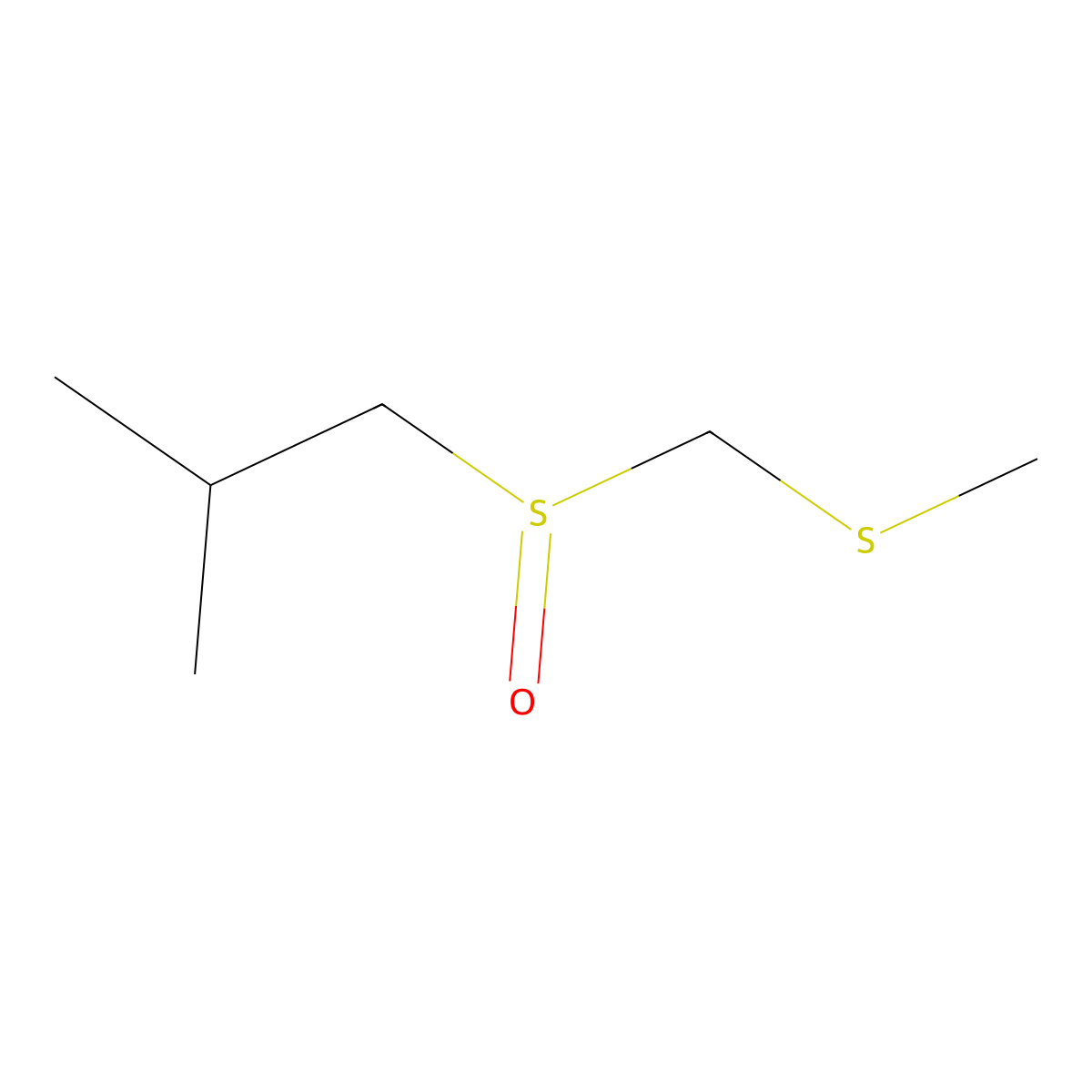 2-Methyl-1-[(methylsulfanyl)methanesulfinyl]propane molecular structure, CAS 69977-55-5