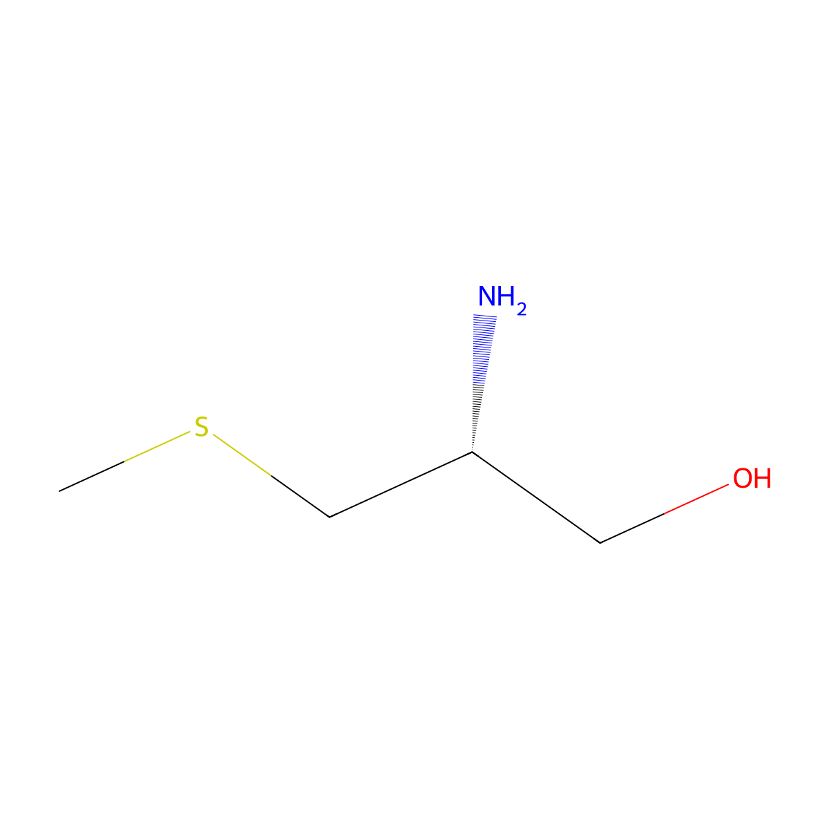 (2R)-2-amino-3-(methylsulfanyl)propan-1-ol molecular structure, CAS 69977-56-6