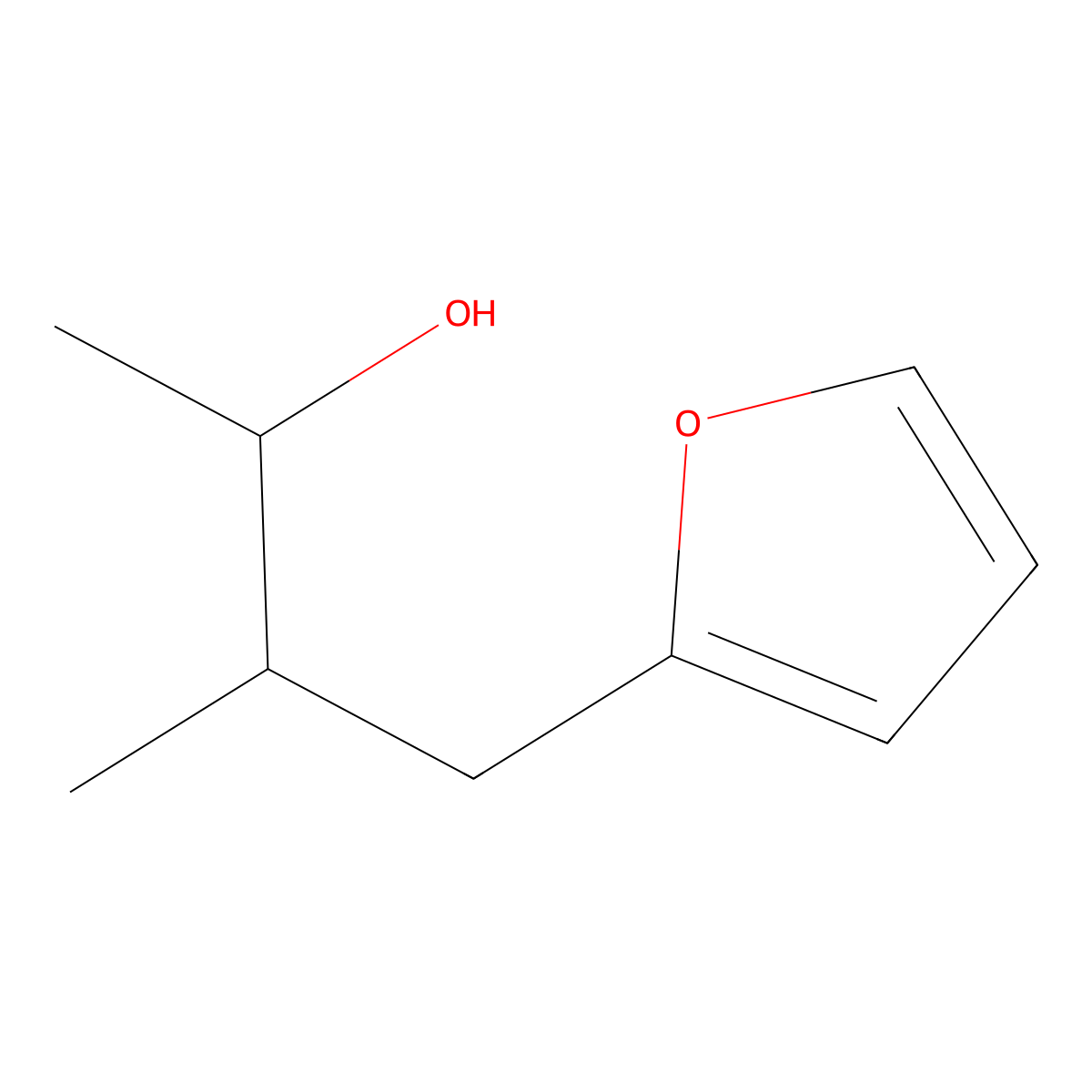 4-(Furan-2-yl)-3-methylbutan-2-ol molecular structure, CAS 69978-26-3