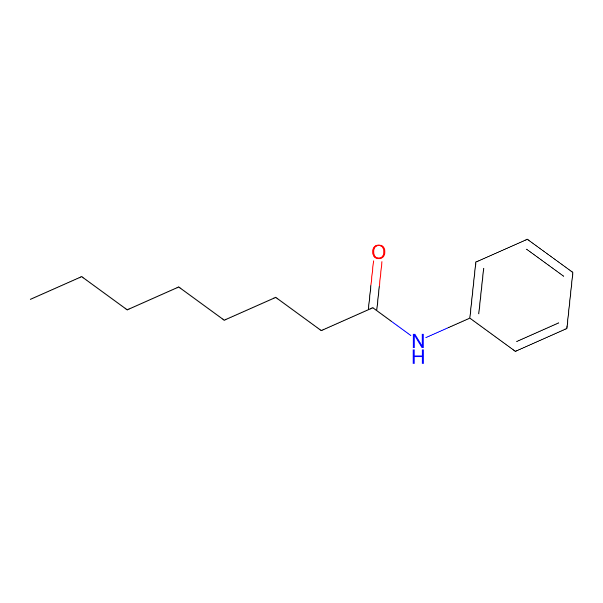 N-Phenyloctanamide molecular structure, CAS 6998-10-3