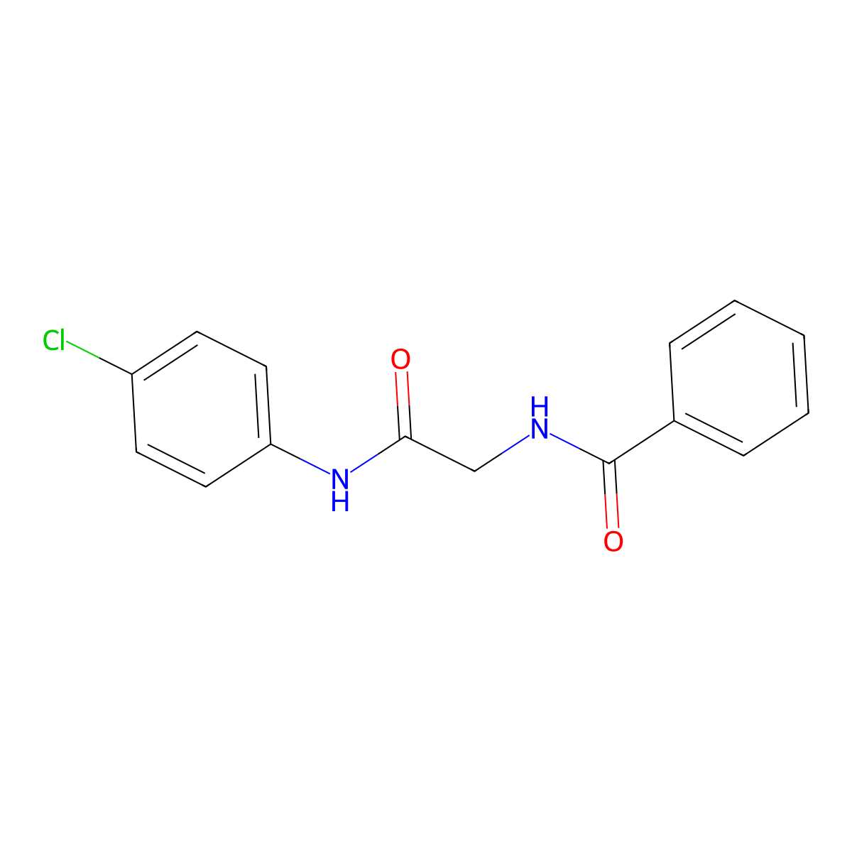 N-[2-(4-chloroanilino)-2-oxoethyl]benzamide molecular structure, CAS 6998-38-5