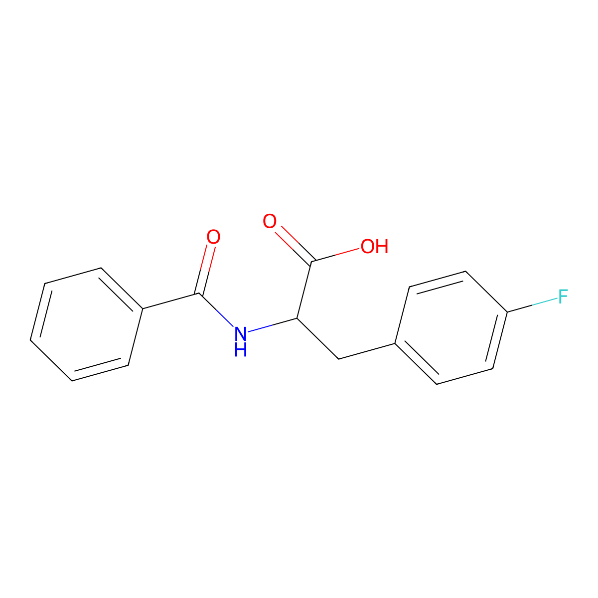2-Benzamido-3-(4-fluorophenyl)propanoic acid molecular structure, CAS 69980-11-6