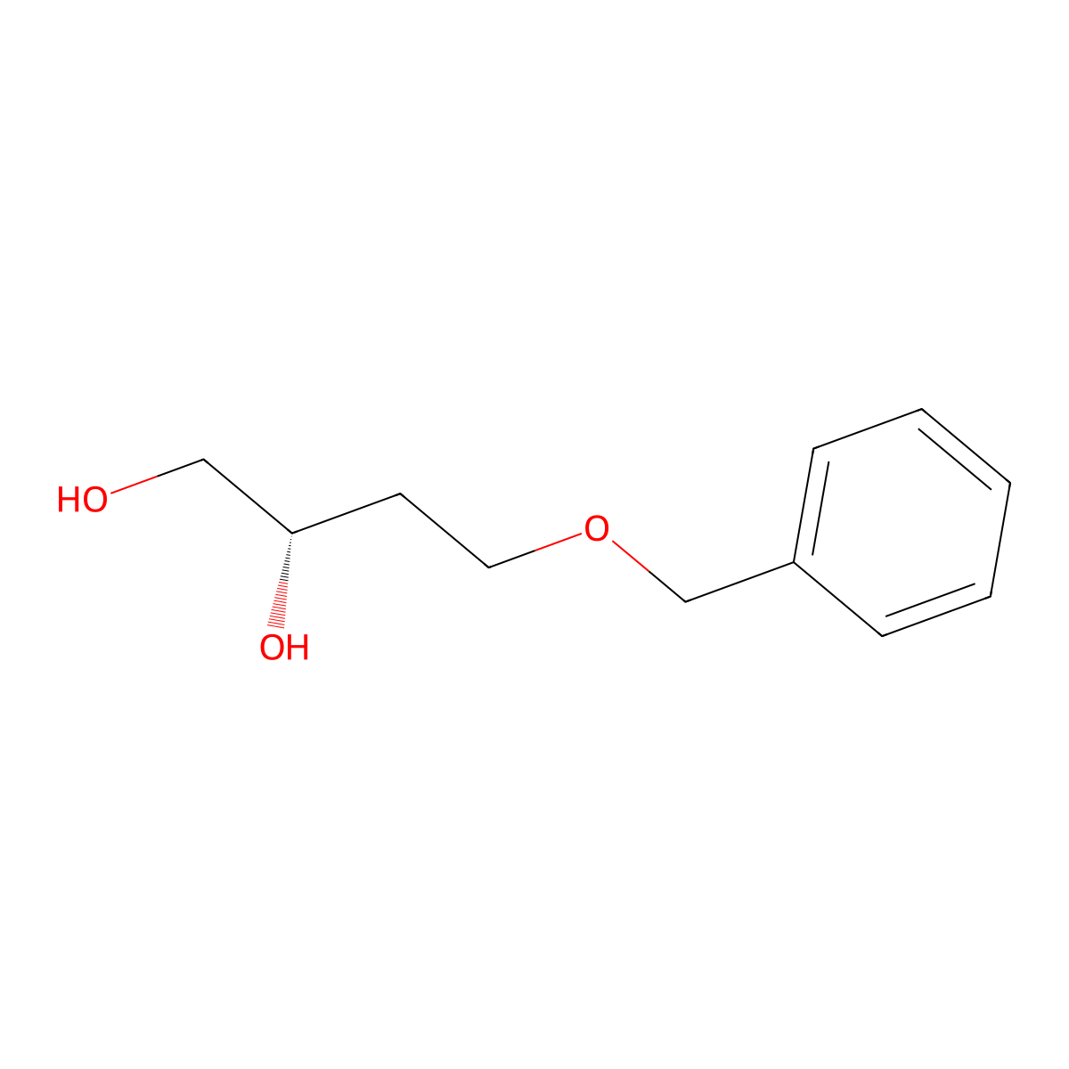 (S)-4-Benzyloxy-1,2-butanediol molecular structure, CAS 69985-32-6