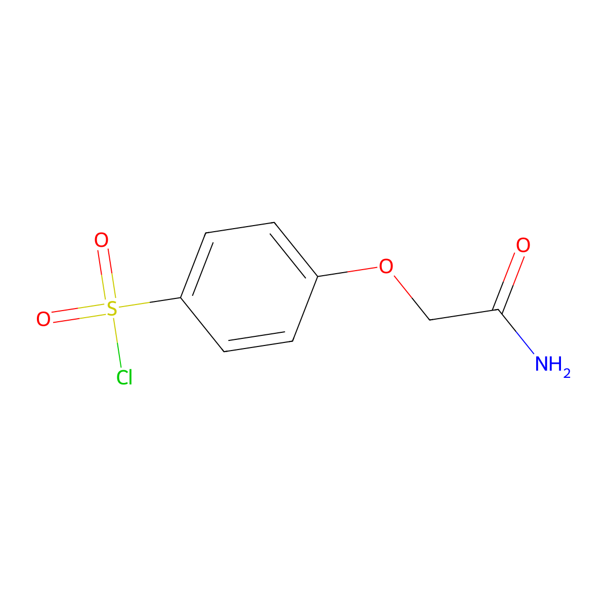 4-(2-Amino-2-oxoethoxy)benzenesulfonyl chloride molecular structure, CAS 69986-21-6