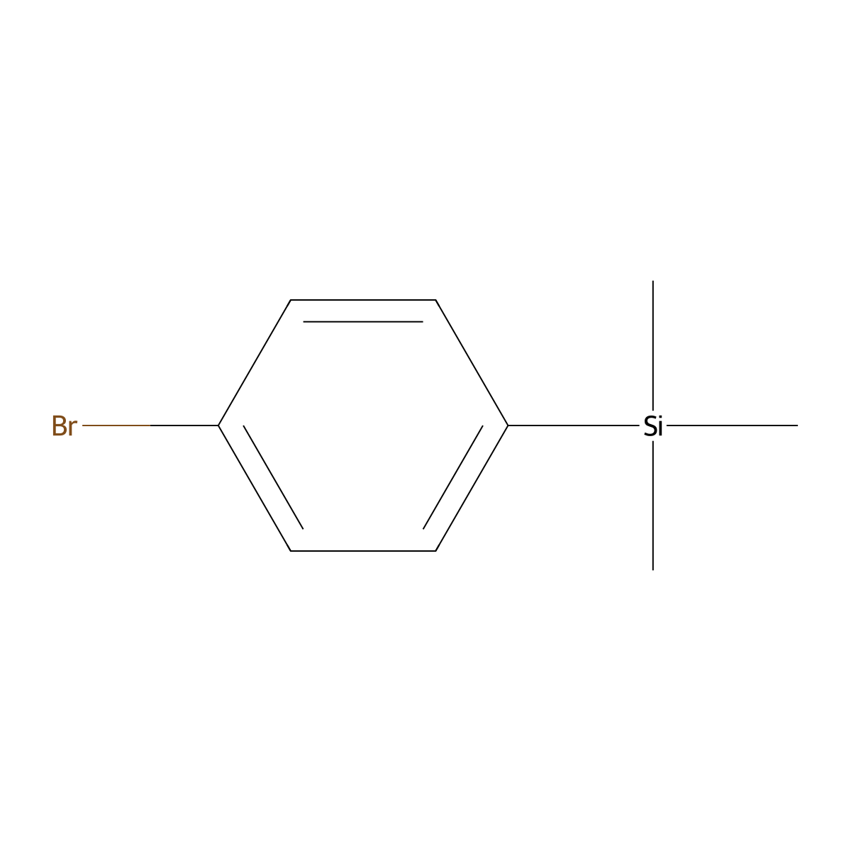 Silane, (4-bromophenyl)trimethyl- molecular structure, CAS 6999-03-7
