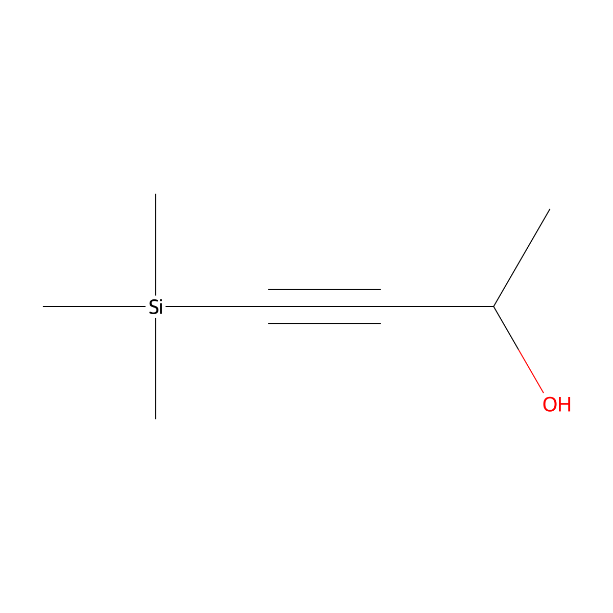 4-(Trimethylsilyl)-3-butyn-2-ol molecular structure, CAS 6999-19-5