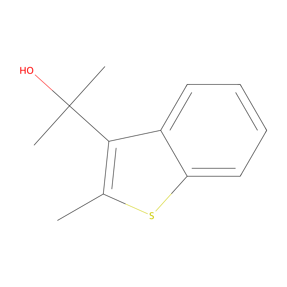 alpha,alpha,2-TrimethylbenZo[b]thiophene-3-methanol molecular structure, CAS 69994-65-6
