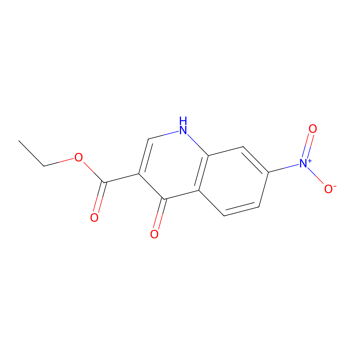 Ethyl 7-nitro-4-oxo-1,4-dihydroquinoline-3-carboxylate molecular structure, CAS 69994-70-3