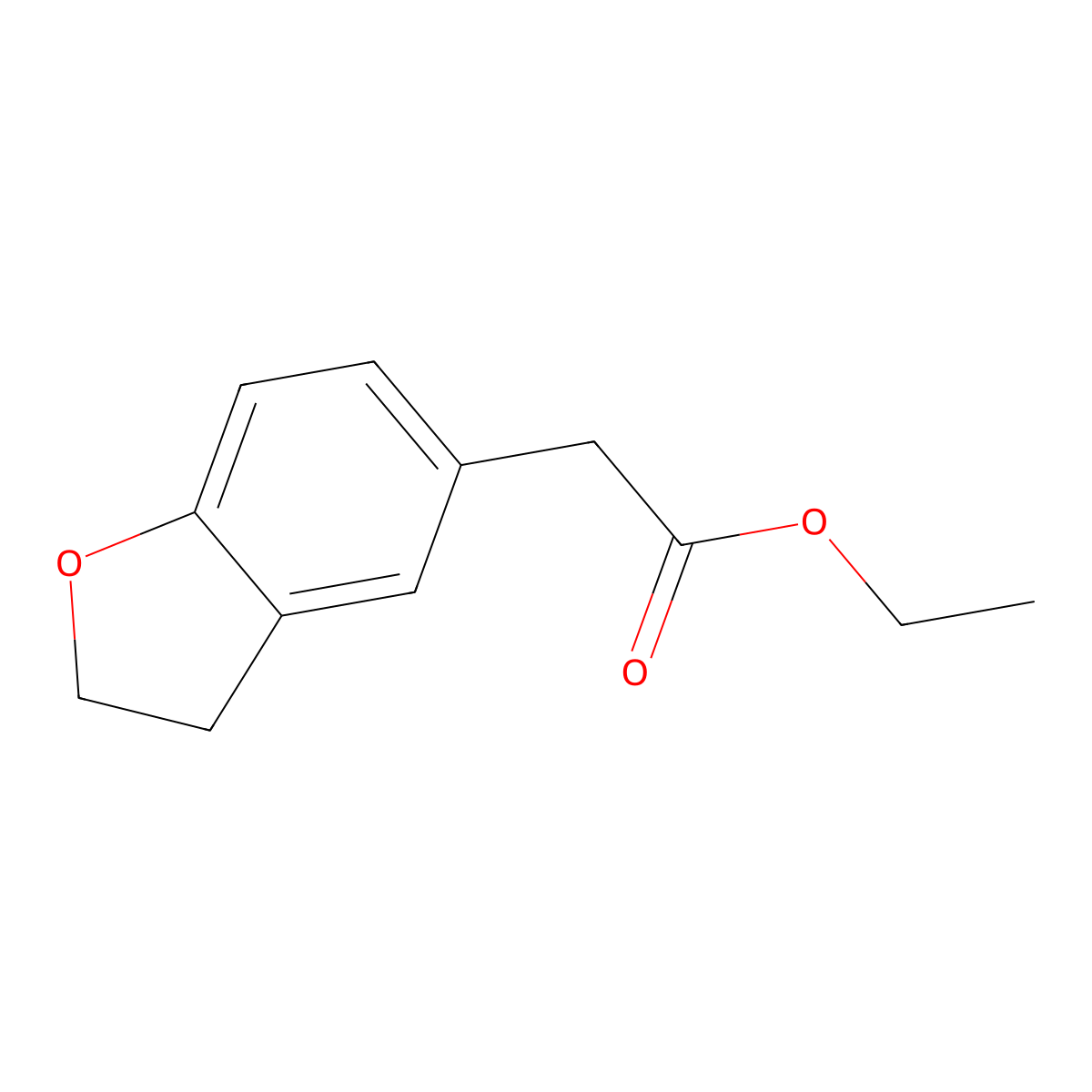 Ethyl 2,3-Dihydrobenzofuran-5-ylacetate molecular structure, CAS 69999-18-4