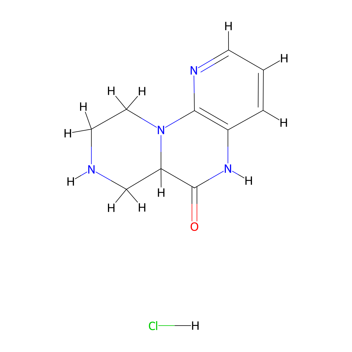 1,3,8,12-Tetraazatricyclo(8.4.0.0,2,7)tetradeca-2,4,6-trien-9-one hydrochloride molecular structure, CAS 69999-48-0