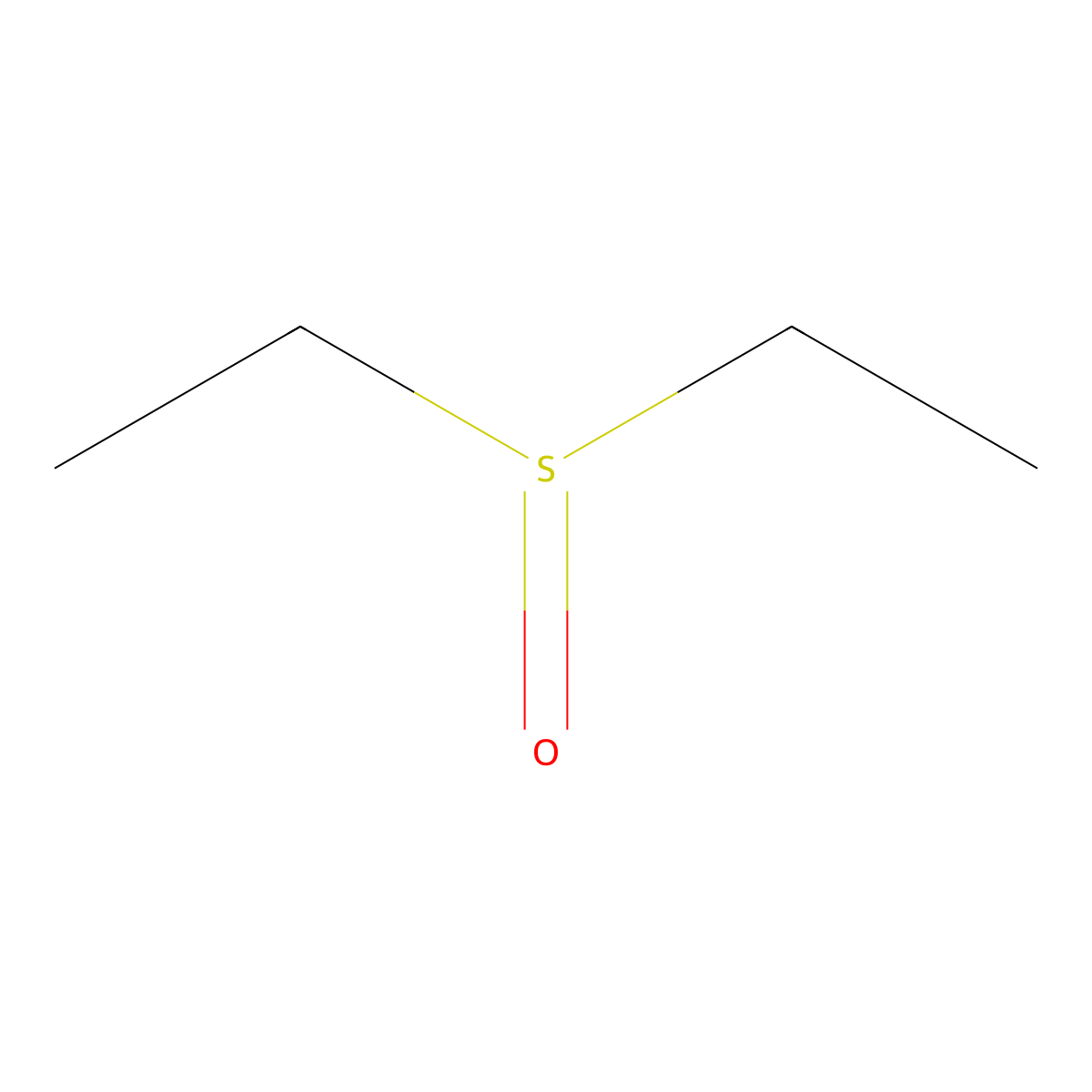Diethyl sulfoxide molecular structure, CAS 70-29-1