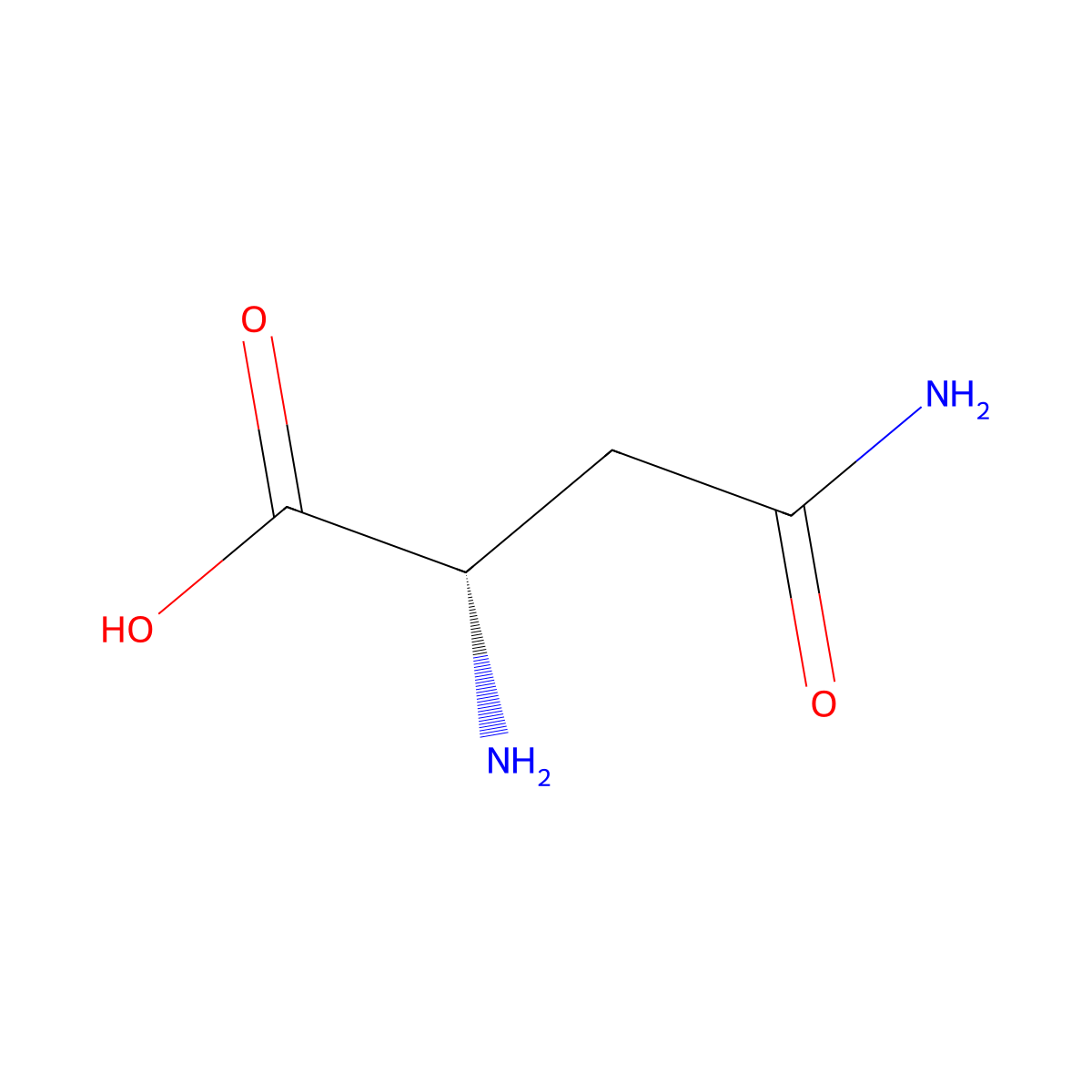 (-)-Asparagine molecular structure, CAS 70-47-3