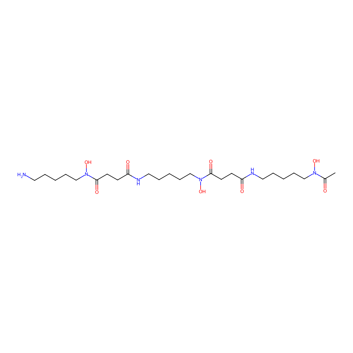 Deferoxamine molecular structure, CAS 70-51-9