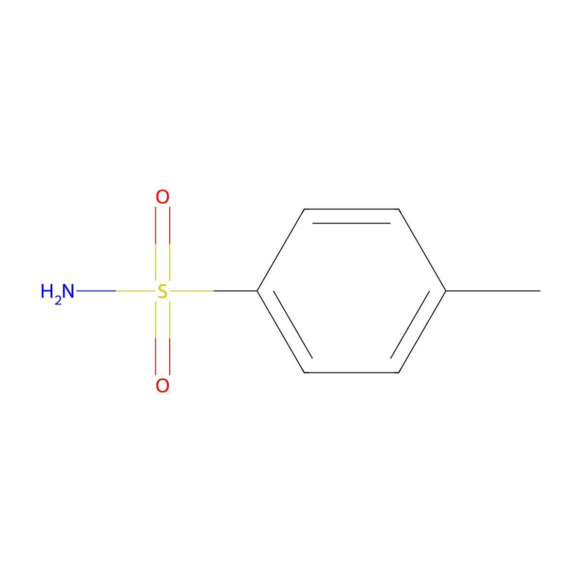 P-Toluenesulfonamide molecular structure, CAS 70-55-3
