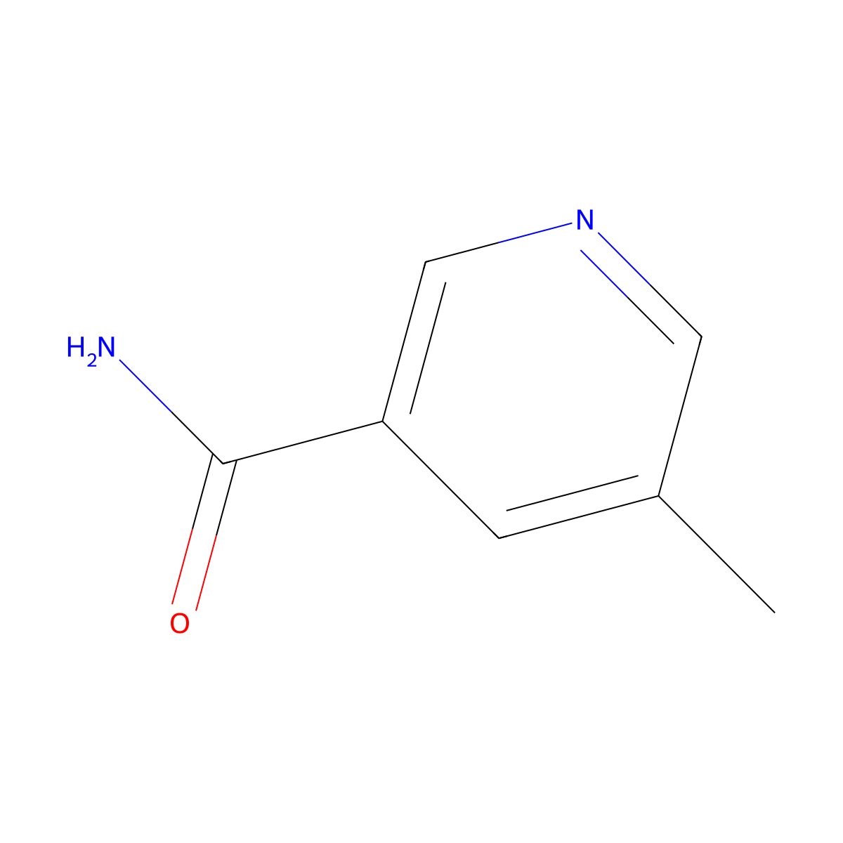 5-Methylnicotinamide molecular structure, CAS 70-57-5